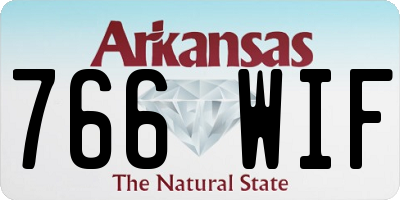 AR license plate 766WIF