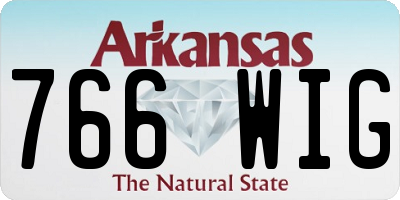AR license plate 766WIG