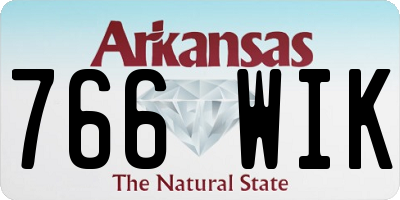 AR license plate 766WIK