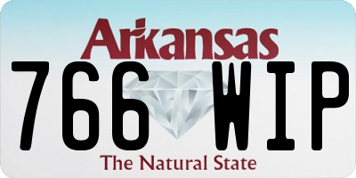AR license plate 766WIP