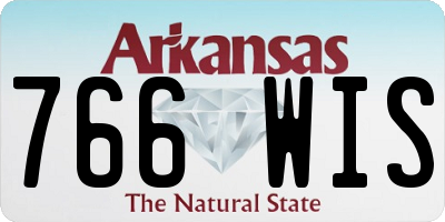AR license plate 766WIS