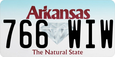 AR license plate 766WIW