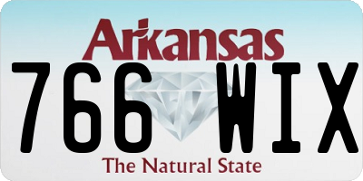 AR license plate 766WIX