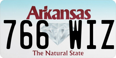 AR license plate 766WIZ