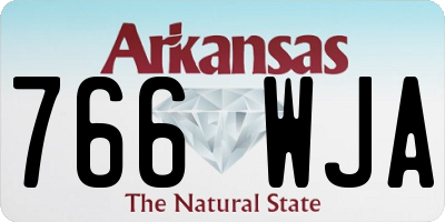 AR license plate 766WJA