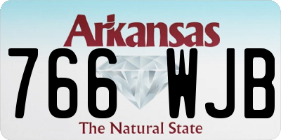 AR license plate 766WJB