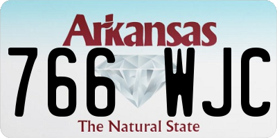 AR license plate 766WJC