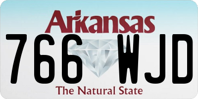 AR license plate 766WJD