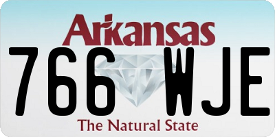 AR license plate 766WJE