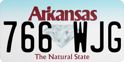 AR license plate 766WJG