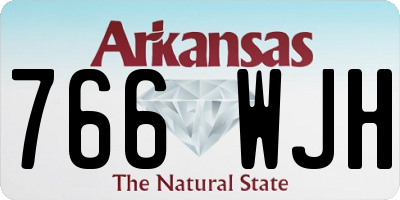 AR license plate 766WJH