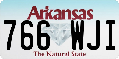 AR license plate 766WJI