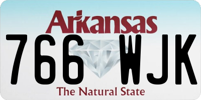 AR license plate 766WJK