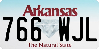 AR license plate 766WJL