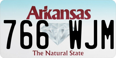 AR license plate 766WJM