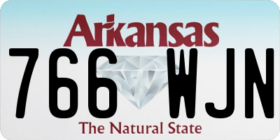 AR license plate 766WJN