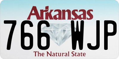AR license plate 766WJP