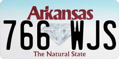 AR license plate 766WJS