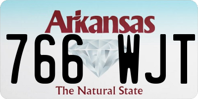 AR license plate 766WJT