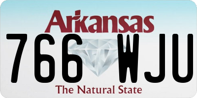 AR license plate 766WJU