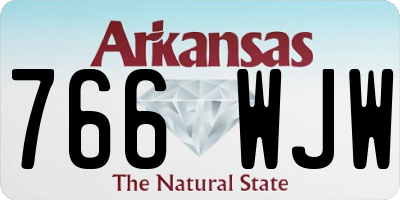 AR license plate 766WJW