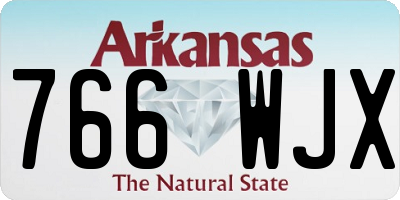 AR license plate 766WJX