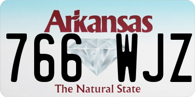 AR license plate 766WJZ