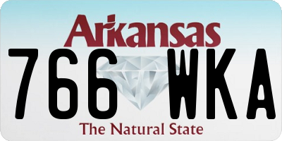 AR license plate 766WKA