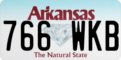 AR license plate 766WKB