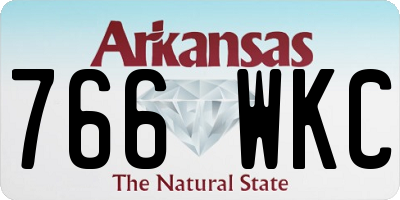AR license plate 766WKC
