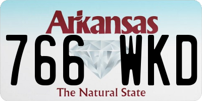 AR license plate 766WKD