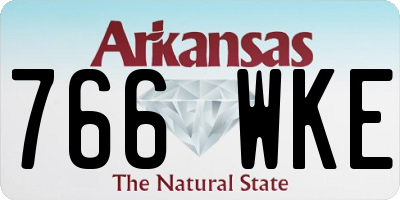AR license plate 766WKE