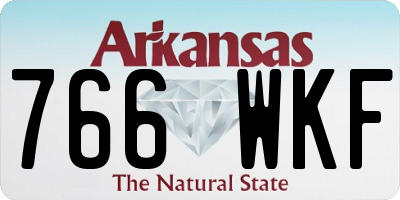 AR license plate 766WKF