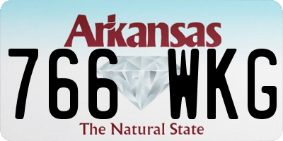 AR license plate 766WKG