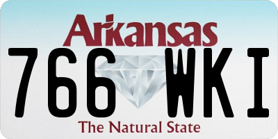 AR license plate 766WKI