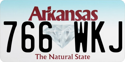 AR license plate 766WKJ