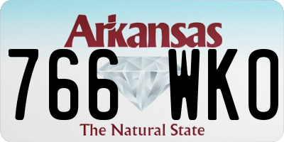 AR license plate 766WKO