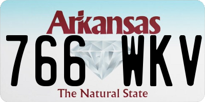 AR license plate 766WKV