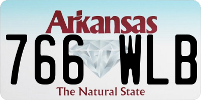 AR license plate 766WLB