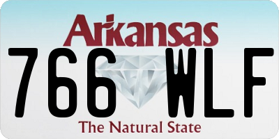 AR license plate 766WLF