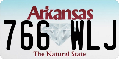 AR license plate 766WLJ