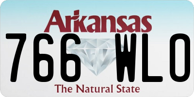 AR license plate 766WLO
