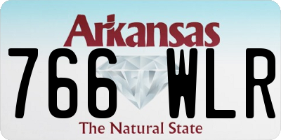 AR license plate 766WLR