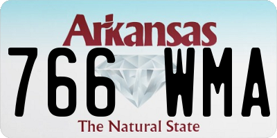 AR license plate 766WMA