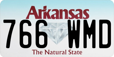AR license plate 766WMD