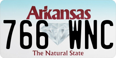 AR license plate 766WNC