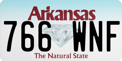 AR license plate 766WNF