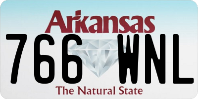 AR license plate 766WNL