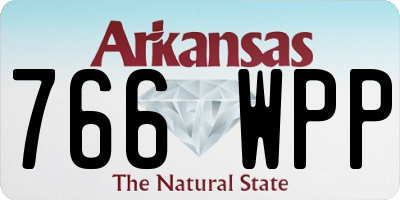 AR license plate 766WPP