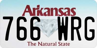 AR license plate 766WRG